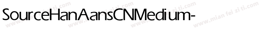 SourceHanAansCN Medium字体转换